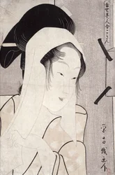 Un ritratto busto di Kokin, dalla serie Galleria delle Bellezze Contemporanee, 1796